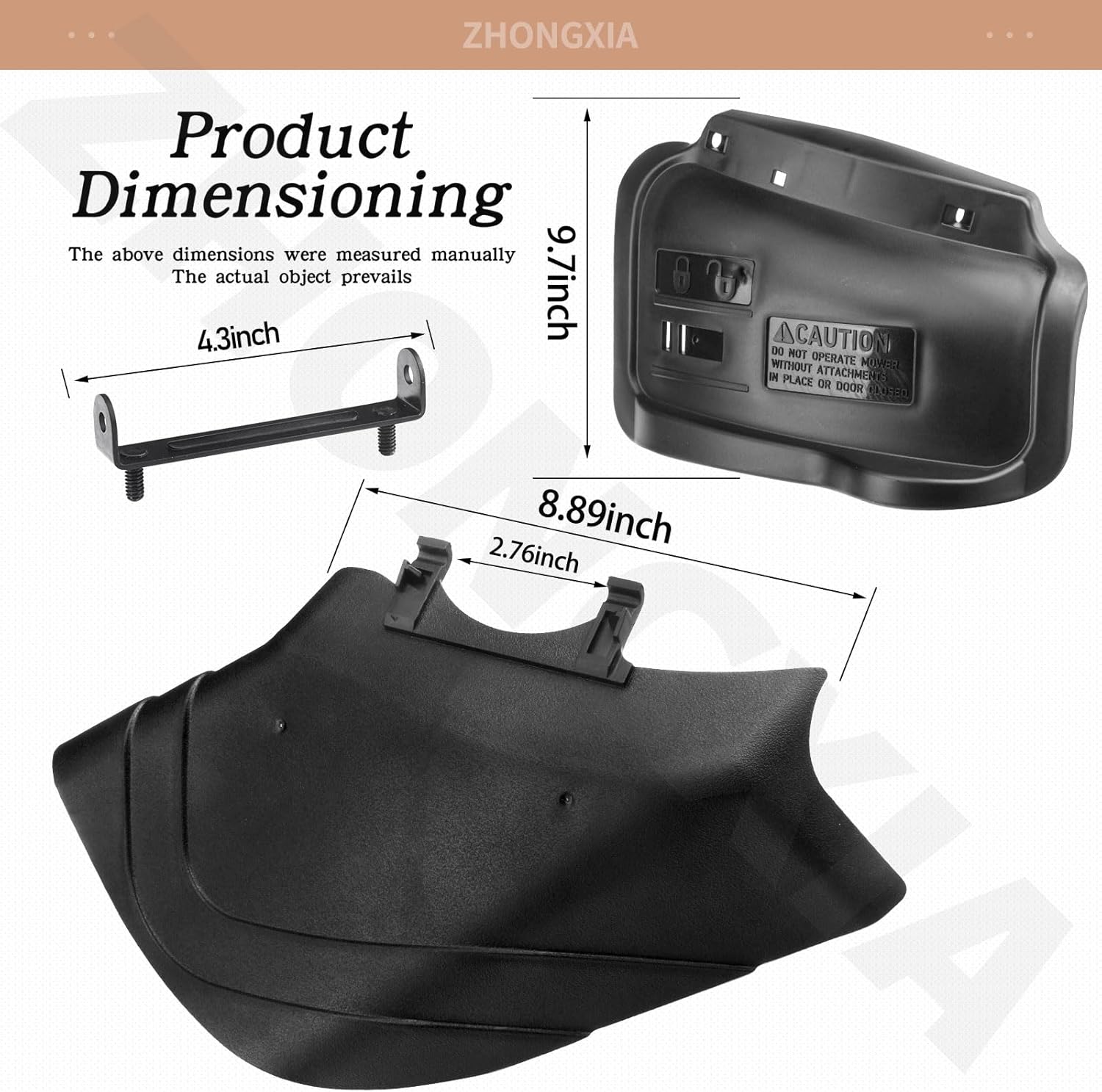 532426129 Deflector & 532420019 Mulching Door Set with Annexes Compatible with Craftsman and Husqvarna 22" Lawn Mowers, Replaces 419942X418 419942X428 583405601