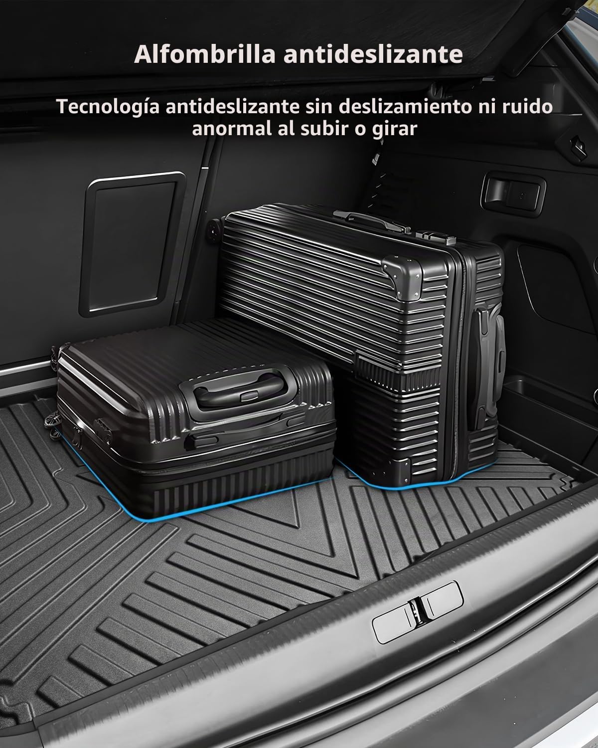 TPE Alfombrillas Maletero para Peugeot 3008 II 2016-2023 | Alfombras Maletero Originales, Protector Maletero Antideslizantes e Impermeables, Funda Maletero con Bordes Elevados