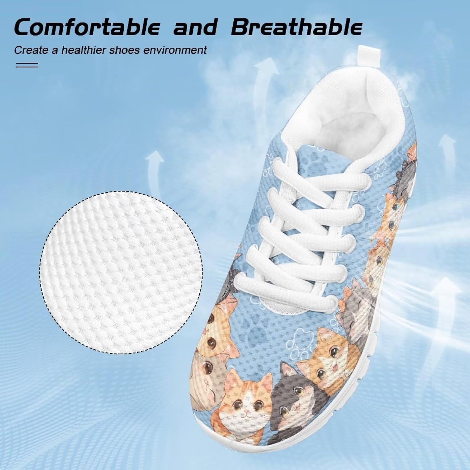 Yzaoxia Little/Big Kids Tennis Shoes for Girls Breathable Mesh Sneakers Lightweight Running Shoes Size 11-3