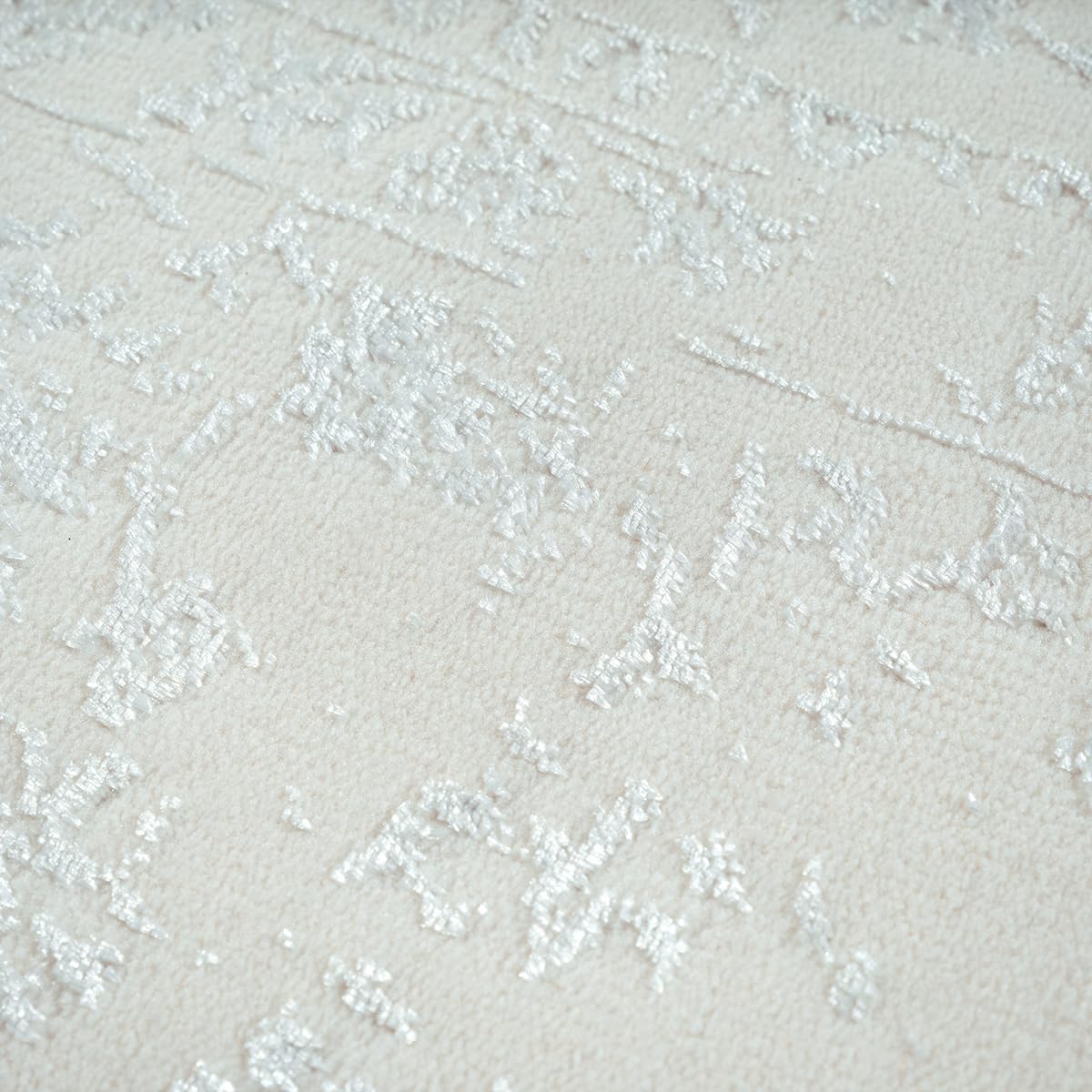 the carpet Mila Tapis Moderne Dense à Poils Courts, Salon, Chambre à Coucher, Brillance élégante, Fibre Brillante, Effet très Profond, Creme, 80 x 150 cm