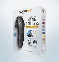 Vista 5 de Conair MAN - Juego de cortadoras de pelo y recortadoras de cabello para hombre, incluye peine de peluquero y tijeras, cepillo de limpieza, aceite