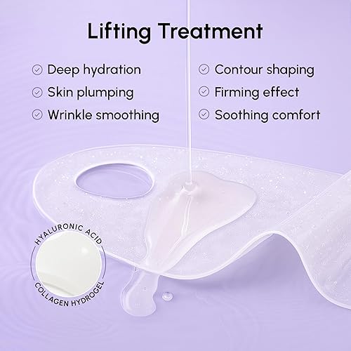 Miniatura 4 de MAREE Máscara de elevación en V Line con ácido hialurónico, mascarilla facial de colágeno profundo para mujeres, mascarillas faciales moldeadoras de
