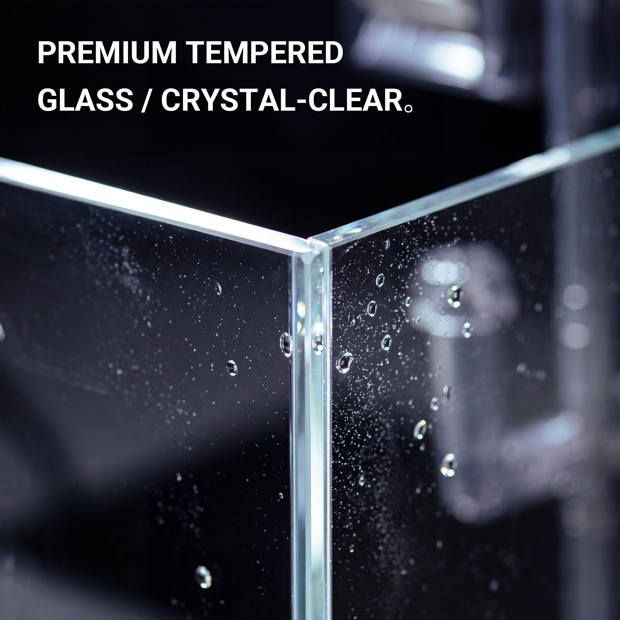 Smart Fish Tank Aquarium Kit: pecera de escritorio ultra transparente de 2.8 galones con luz LED y filtro, incluye piedra de paisaje, juego completo para peces pequeños, camarones o betta, negro