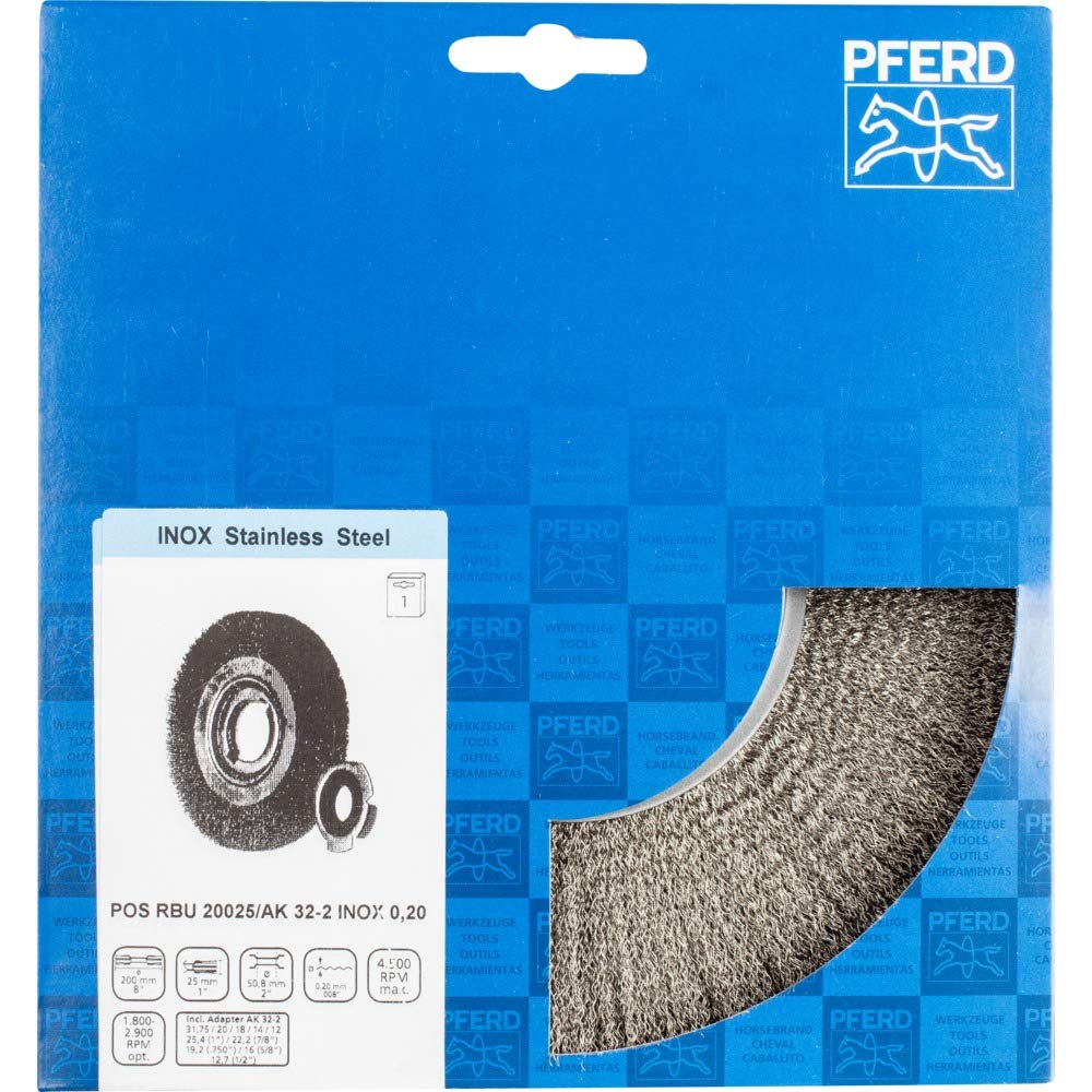 Brosse ronde en inox PFERD antirouille pour ébavurage de précision