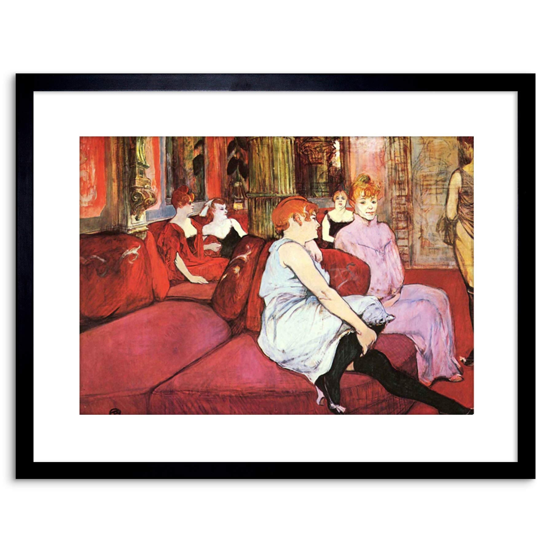 Wee Blue Coo PAINTING TOULOUSE-LAUTREC MOULIN ROUGE FRAMED PRINT F97X3606