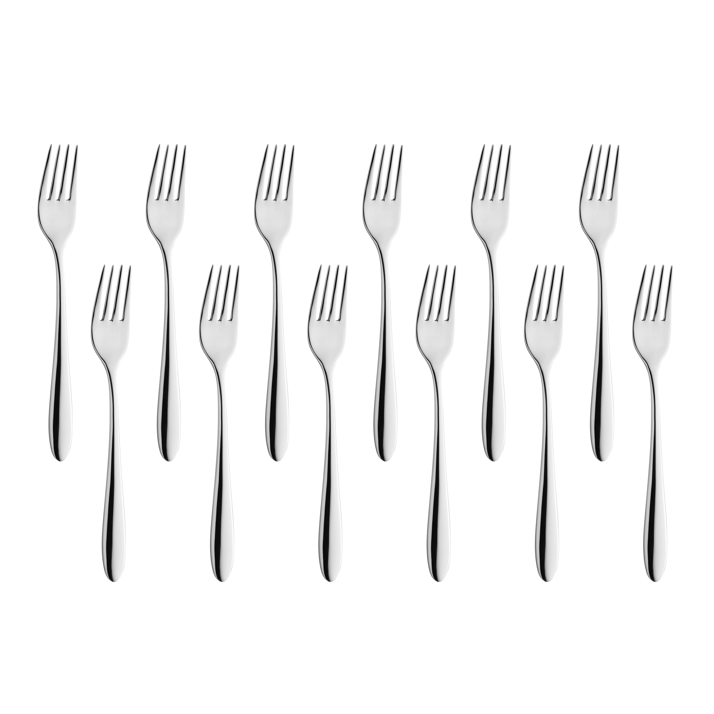 Amefa Cuba, Set 12 forchette torta, acciaio inox 18/10, lunghezza 150 mm