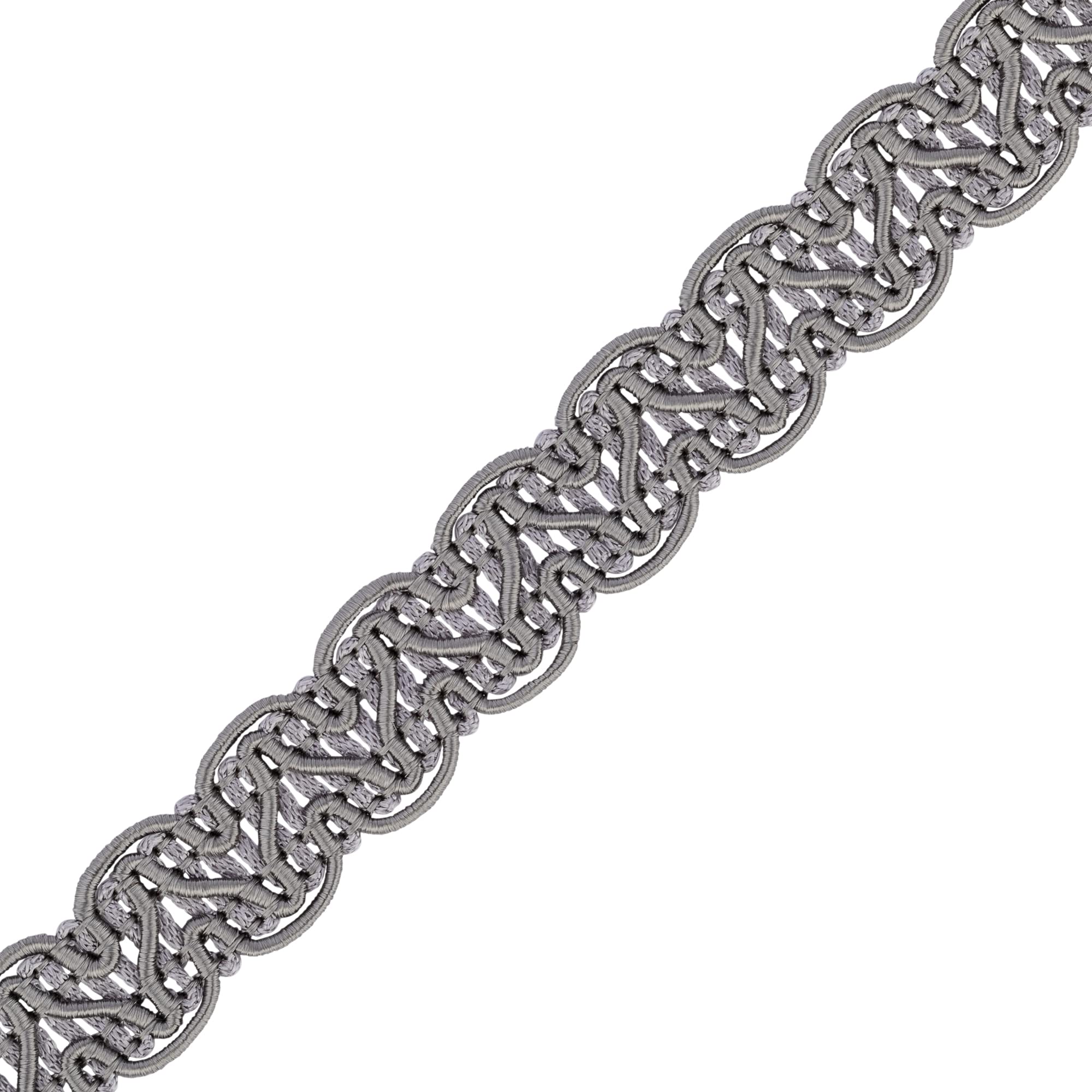 Discount Fabrics LTD Gimp Furnishing Braid 14mm Wide Upholstery Edging Trim, Gold Lace-Colour Cushions, Curtains, Woven Fabric Trimming, Braid, Piping Decorative Sewing Trims (Dark Grey,1m)