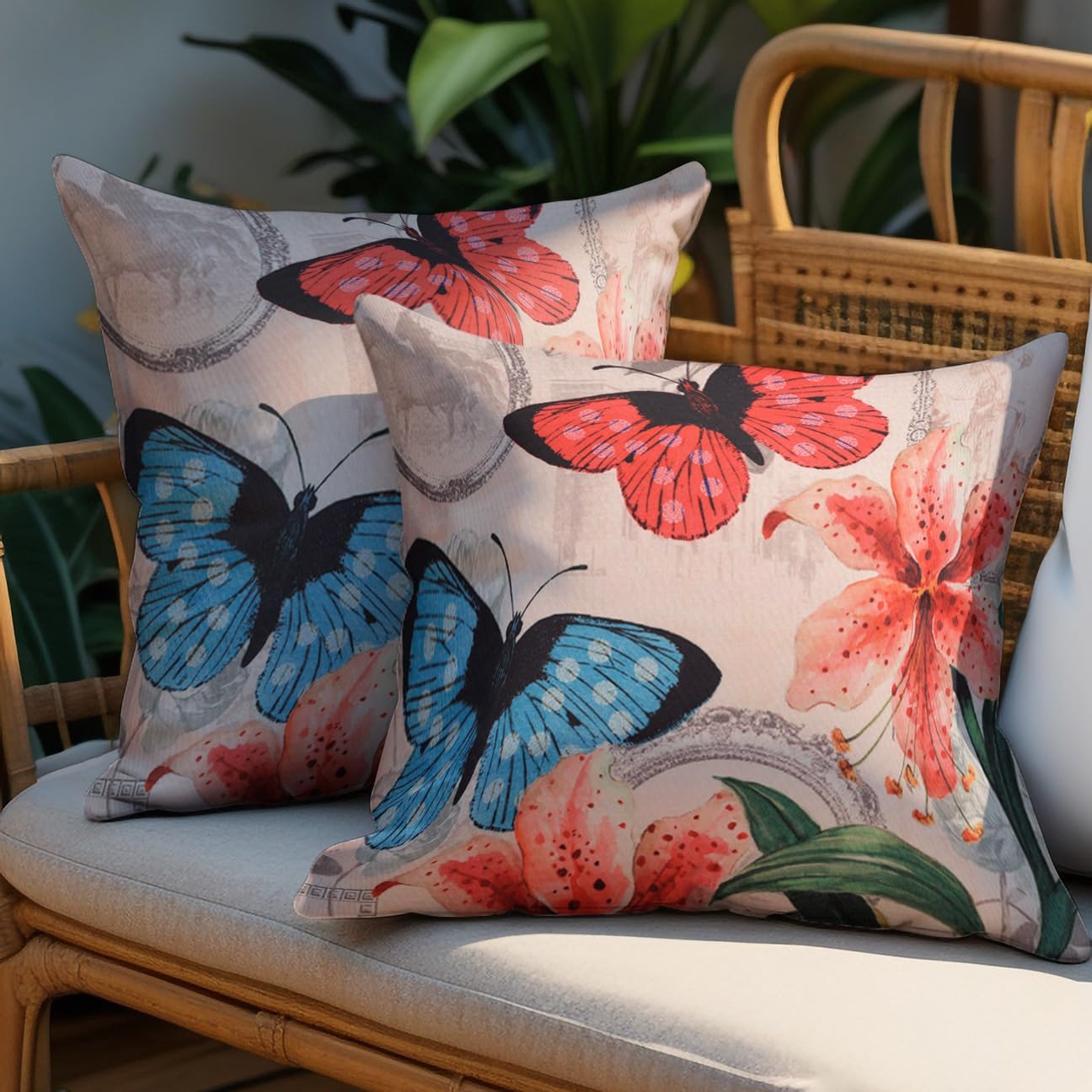 Decozen Throw Pillow Covers, Horse Printed Decorative Pillows, Couch Cushion Covers, Cushion Cases for Room Decor Sofa Couch Bedroom Living Room Decorative Pillow Cover Home Decor, 4Pc 18x18 Inch