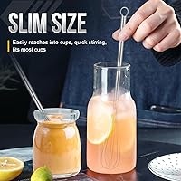 Vista 6 de Batidor Largo Mini de Acero Inoxidable, Eddeas Batidor Pequeño Delgado de 10 Pulgadas Pequeño con Mango Largo para Batir, Batir, Mezclar Salsas