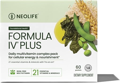 NeoLife - Formula IV Plus Softgel - Softgels, Vitamins A, C, D, E, B Complex - Multivitamins, Multi-Minerals, Multivitamin for Women & Men, TRE-EN-EN Grain Blend, Phyto Enzyme Blend - 60 Packets