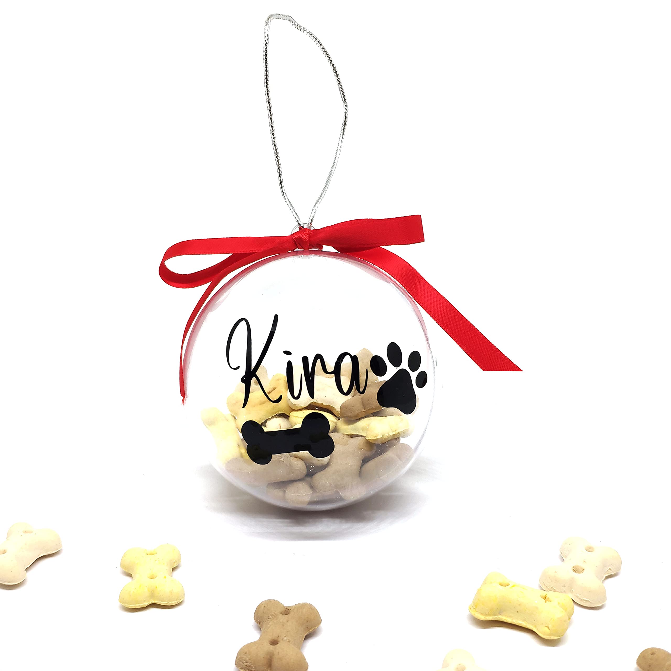 Bola de Navidad rellenables personalizadas nombre mascota perro | Decoración árbol de Navidad regalo | Lulamuk