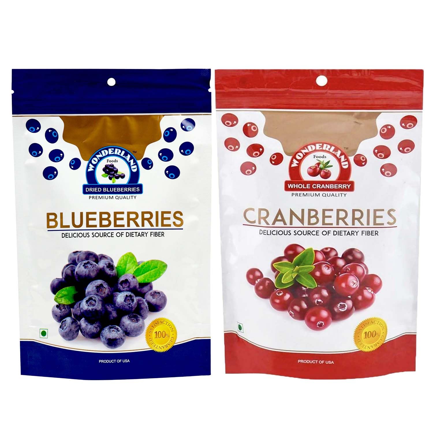 WONDERLAND FOODS (DEVICE) Dried Whole Cranberries And Dried Blueberries 1 Combo Pouch,350 Grams (B0C6ZZTDWM) Amazon Price History, Amazon Price Tracker