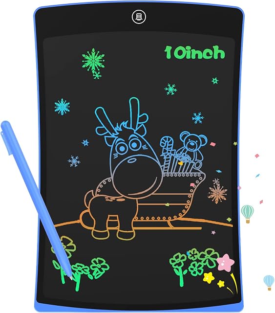 GUYUCOM LCD Writing Tablet 10 Inch, Toddler Toys 2 3 4 5 Year Old Boy Girl Gifts, Drawing BoardUniversal for Both Hands, Birthday, Easter, for Kids Toddler Toys (Blue)