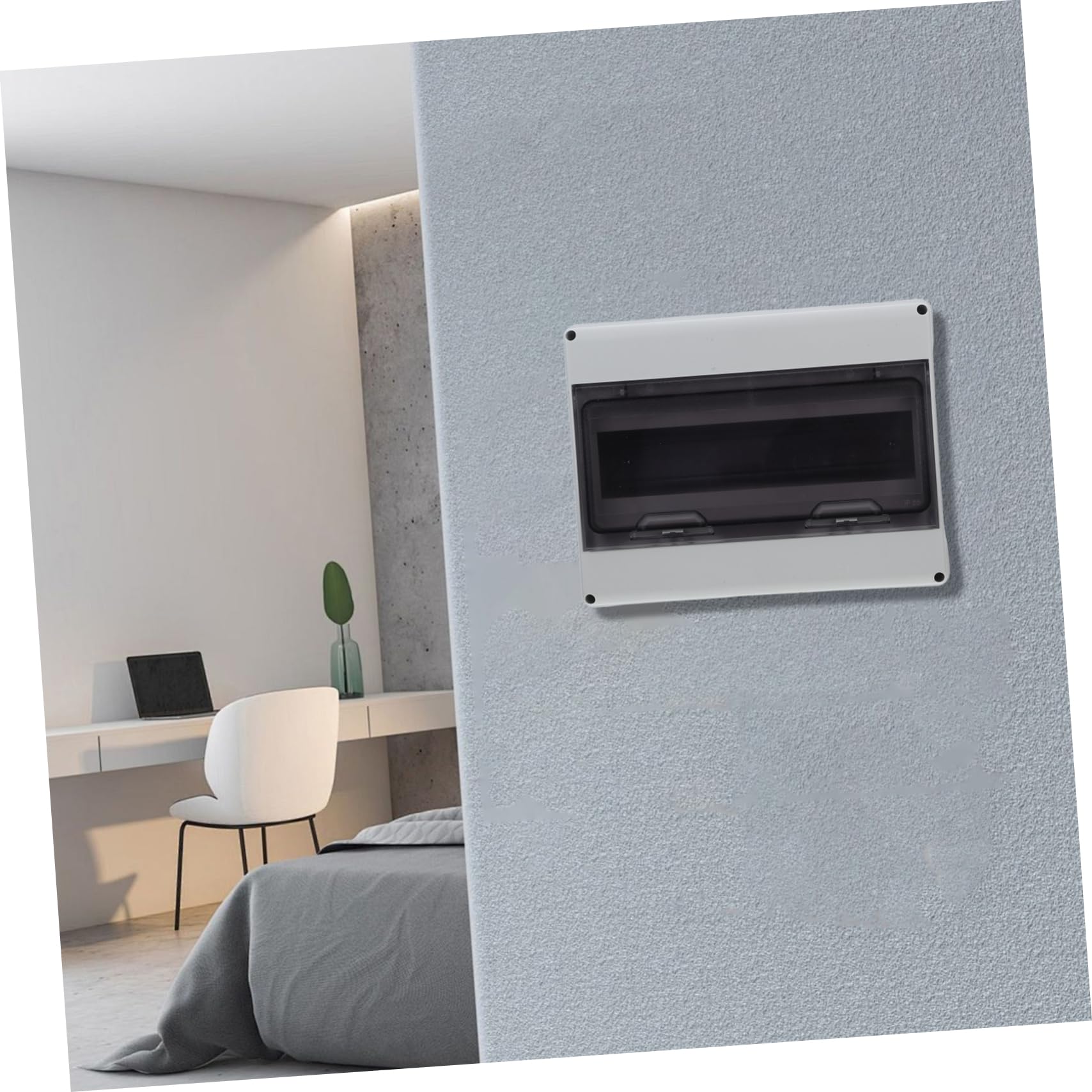 SHINEOFI Schutzkasten mit Sichtfenster Aufputz Verteilerkasten für Haus und Industrie Wasserdichter Sicherungskasten mit Leitungsschutzschalter-dekorabdeckung