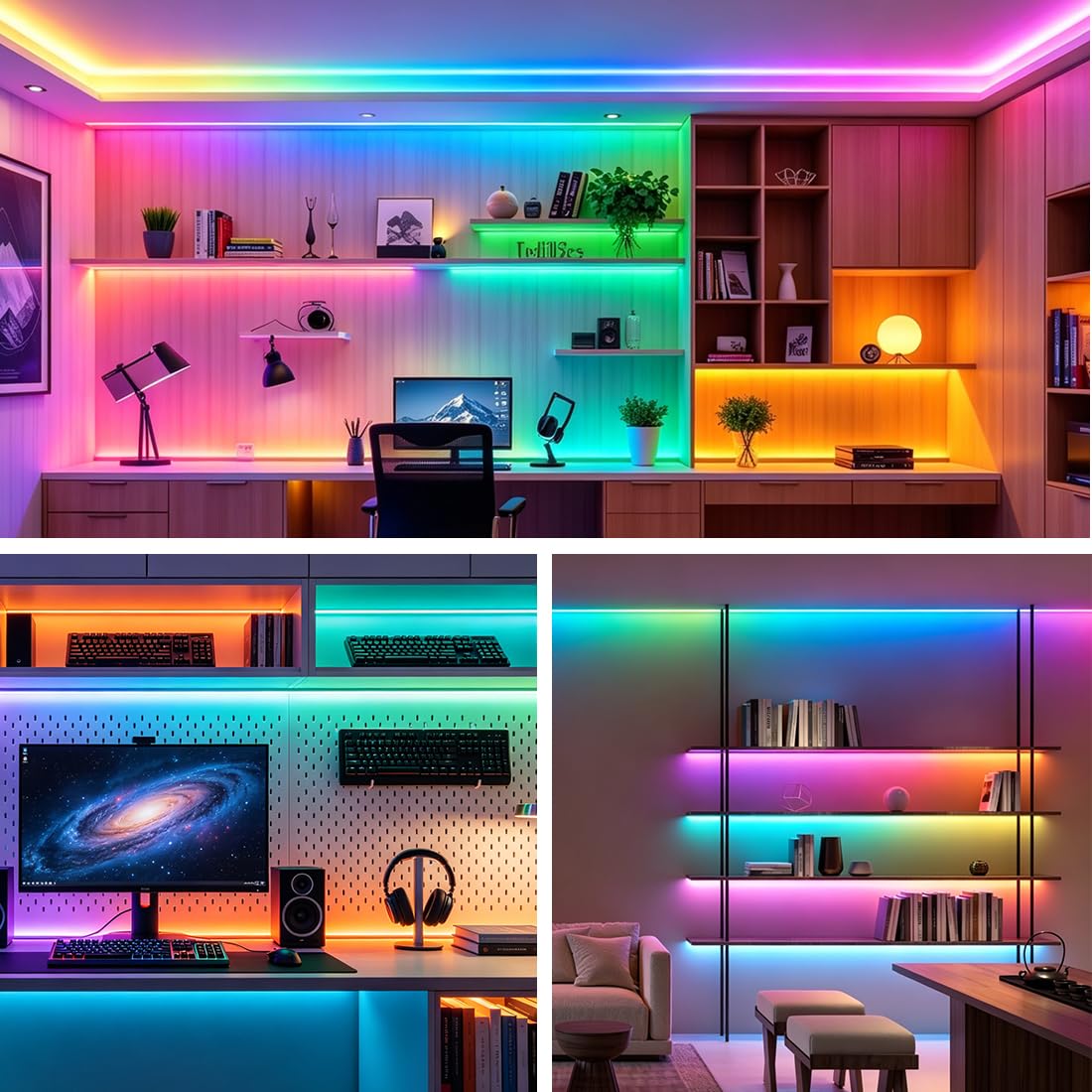 SEZO WS2812B IC RGB LED Tira de 5 mm Extremadamente Estrecha SMD2020 DC5V Individual Direccionable RGB LED Strip Dream Color 5M 160LEDs/m 800Pixels IP30 No-estanco para DIY Interior