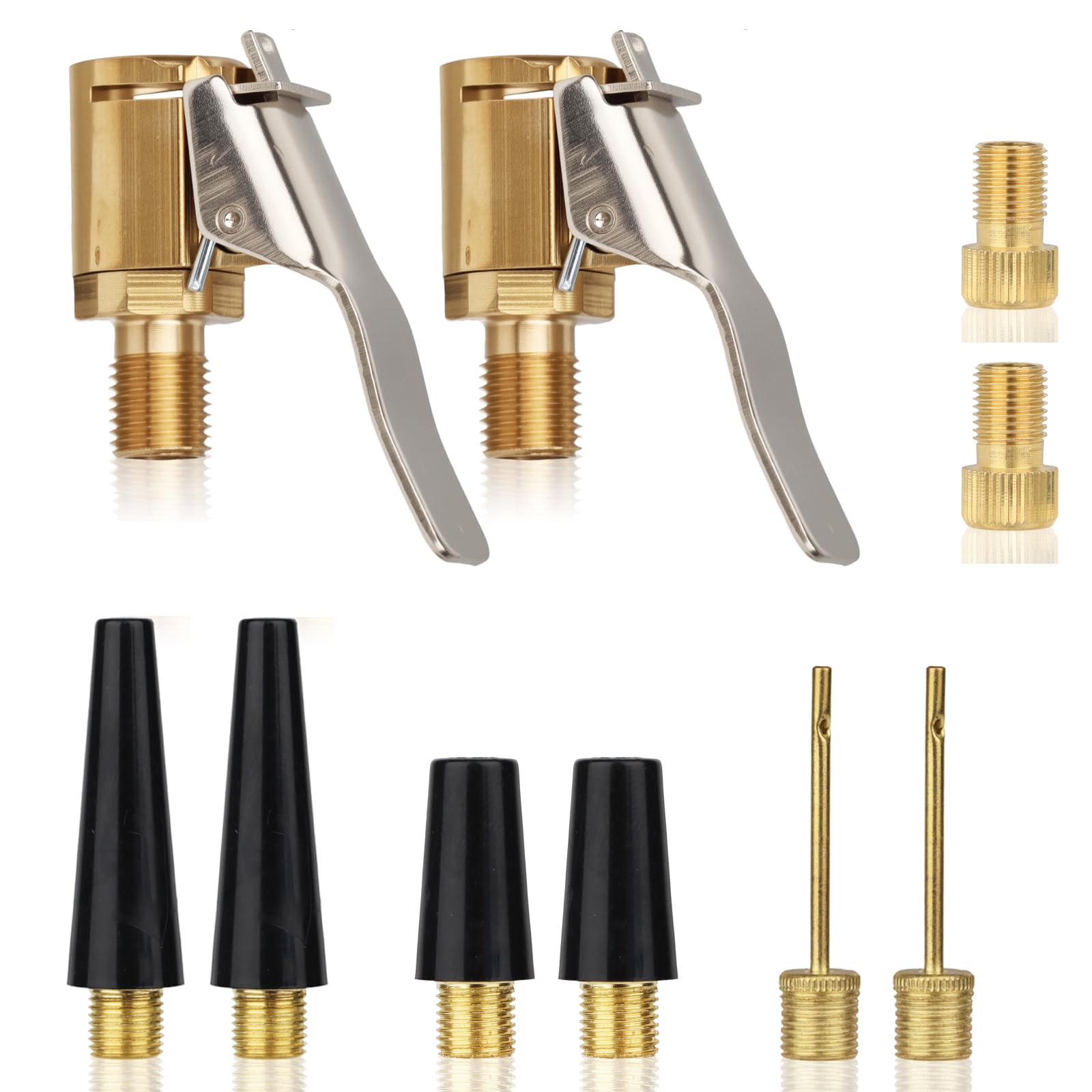 RoyalChic Multifunktionales Valve Adapter Set, Adapter für Bosch Easy Pump, Bosch Easy Pump ersatzteile, französisches Ventil Adapter, passend für Autoreifen, Fahrräder und Bälle (10)