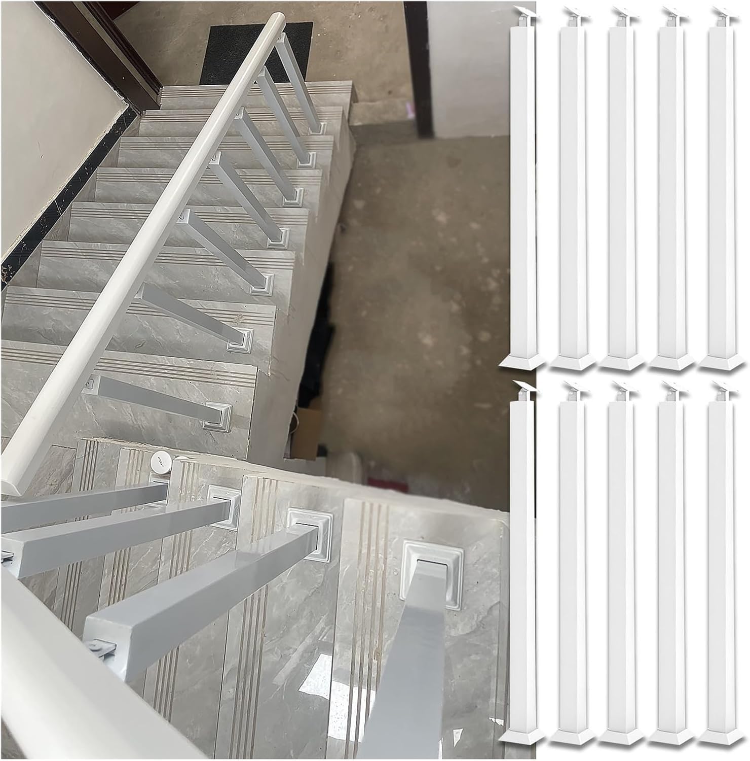Rampe d'escalier réglable de 70 cm pour sécuriser les marches de la maison