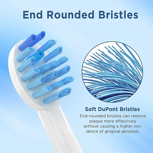 Miniatura 8 de Cabezales de repuesto para cepillo de dientes con cubiertas para Water Pik Sonic Fusion SF01SF02 y Sonic Fusion 2.0 SF03SF04, 5 unidades, color