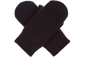 BYOS Unisex Winter Toasty Warm Solid Glitter Fleece Lined Knit Mittens