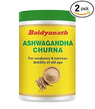 Baidyanath Ashwagandha Churna | Helps Boost Strength, Stamina & Energy | Stress Relief | Made with 100% Pure Ashwagandha - 100g (Pack of 2)