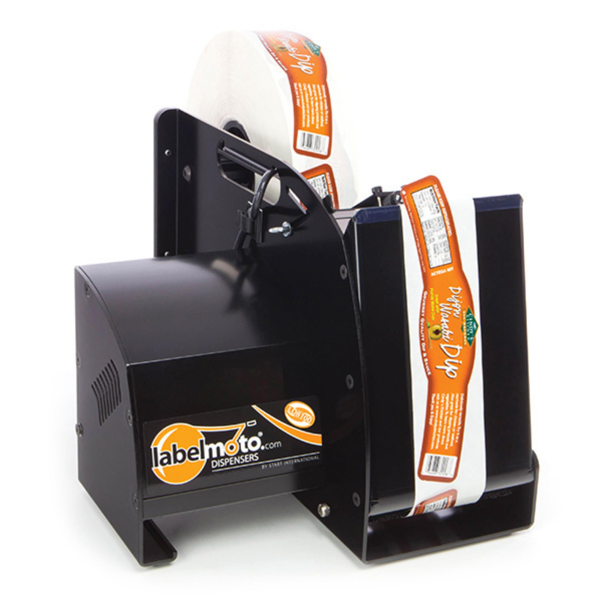 START International LD8100 Super-Speed Electric Label Dispenser for Large Label Rolls - Industrial Label Dispenser for Packaging Labels Up to 5" Wide and 12" Long - Automatic Label Dispenser