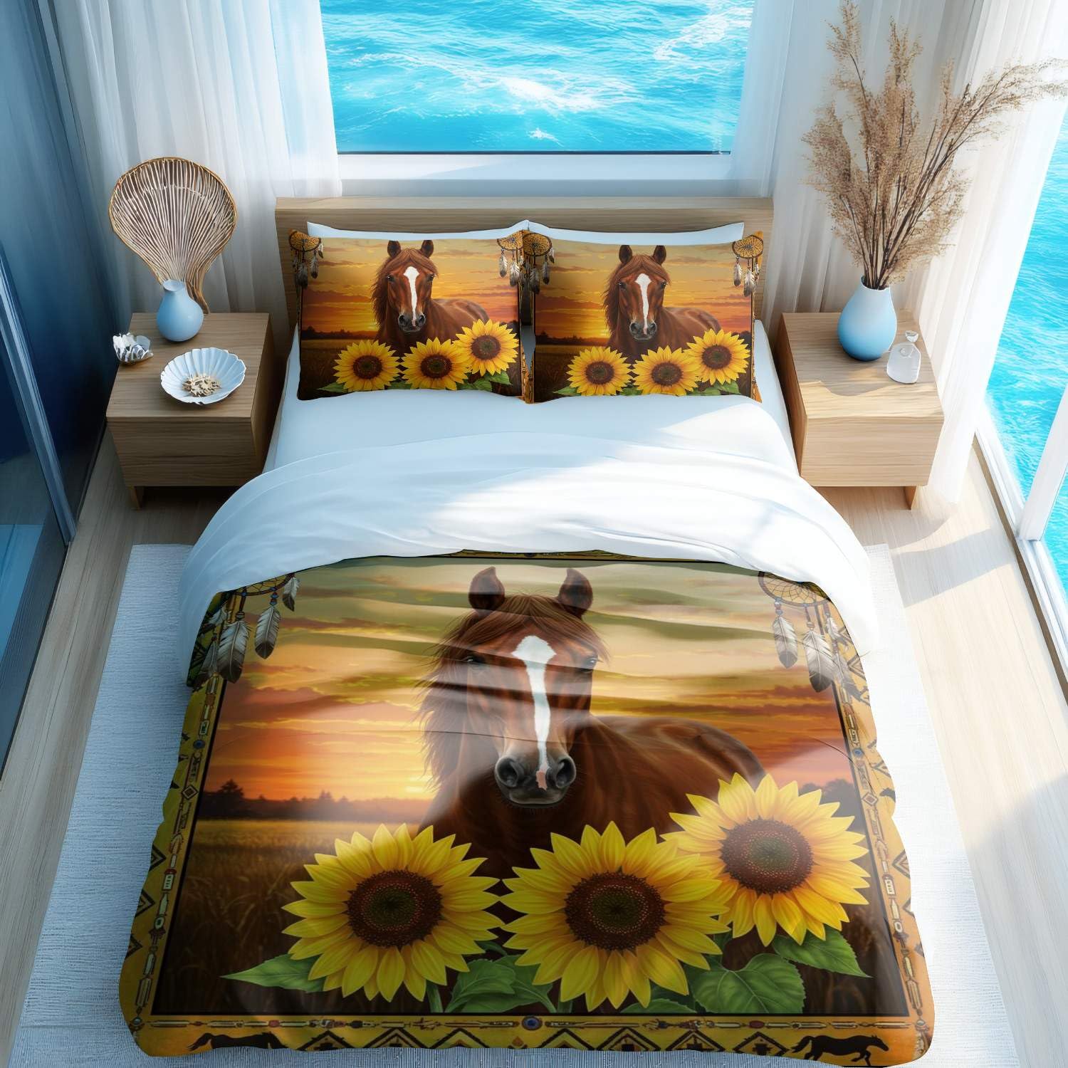 Housse de couette cheval 135x200 avec zip pour en finir avec la couette qui glisse