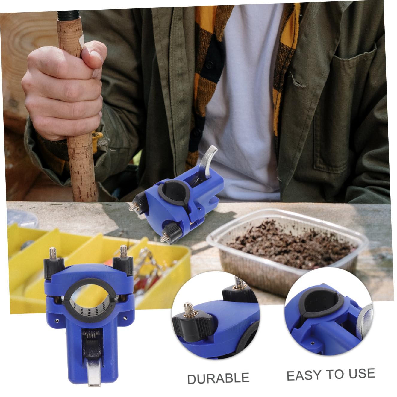 Garneck 2pezzi Portacanne Da Barca Supporto Per Canna Da Pesca Antiscivolo Accessorio Pratico Per Kayak e Garage Resistente e Durevole Per Pesca Mare e Fiume