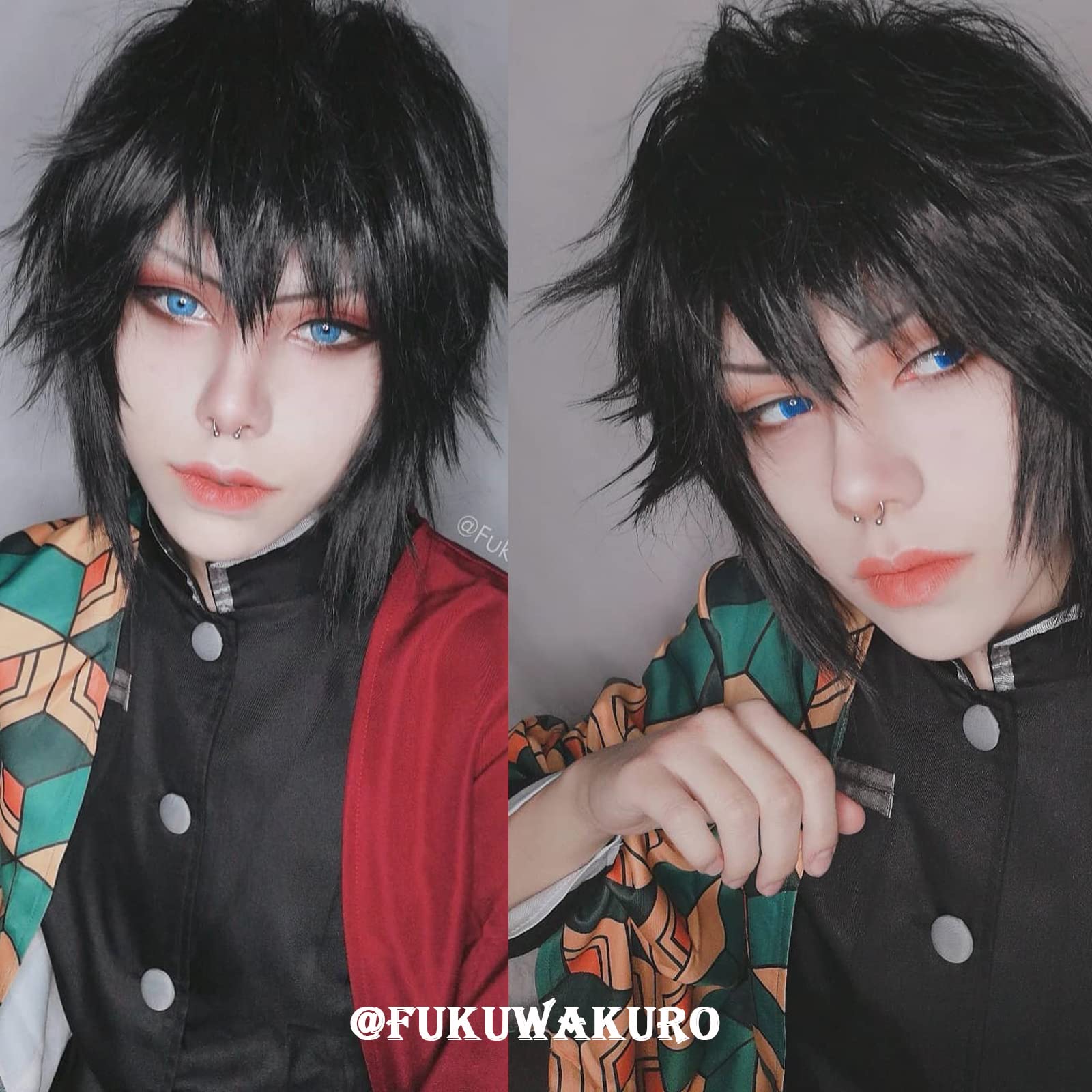 Fiamll Giyuu - Costume cosplay Tomioka Giyuu cosplay per anime giapponese, kimono demon cosplay L