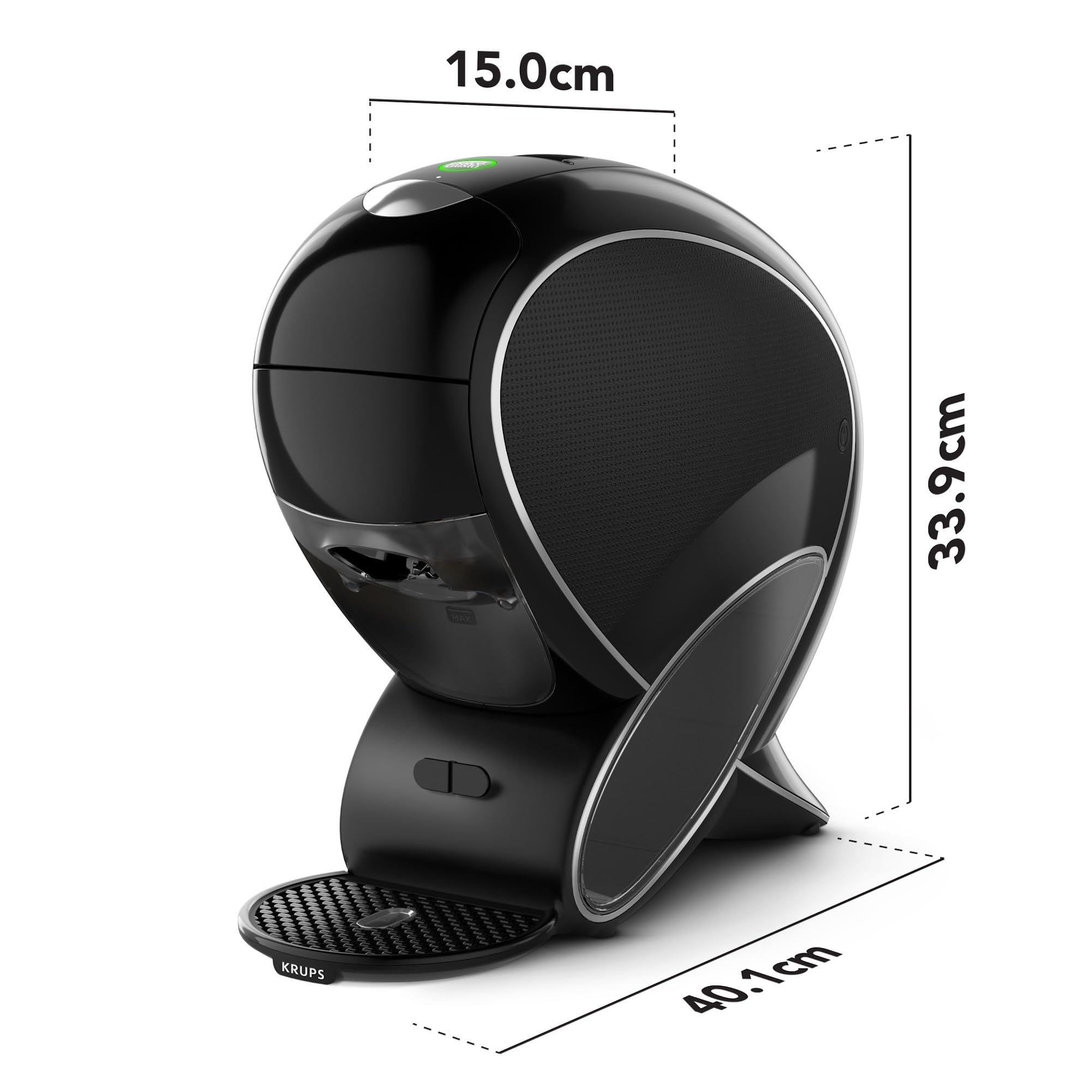 Dolce Gusto NEO Coffee Machine by Krups, Machine à café + 3 boites de dosettes compostables (Espresso, Lungo, Cappuccino), Cafetière multi-boissons connectée YY5242FD