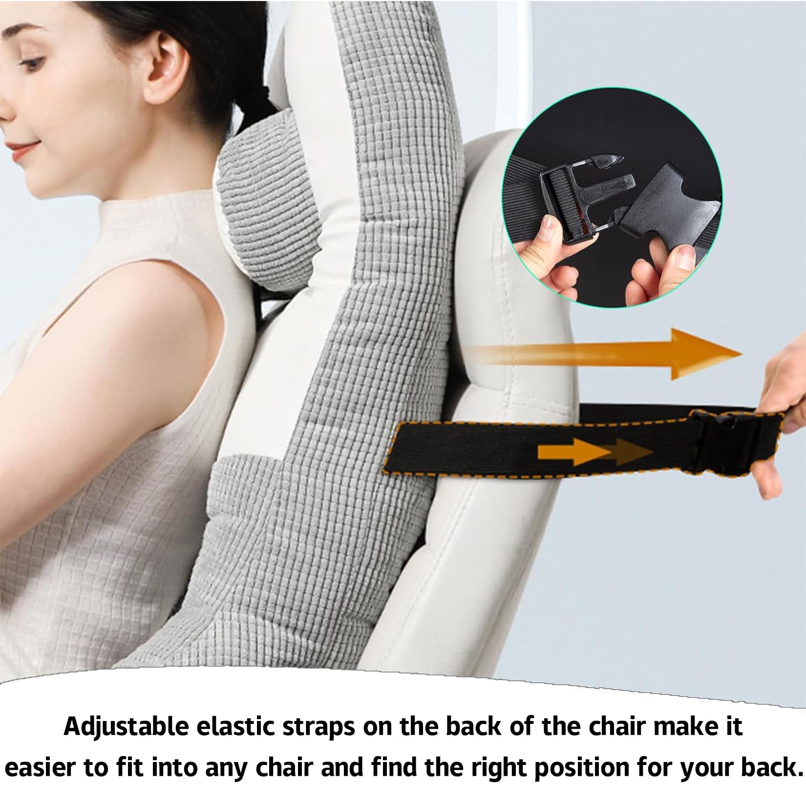 Cojín para Asiento Y Soporte Lumbar Cojín De Silla Oficina, Cojín De Coxis para Silla De Oficina Y Coche, Cojín Lumbar, Cojín Ortopédico para Sentarse Y Almohada para Soporte De Espalda
