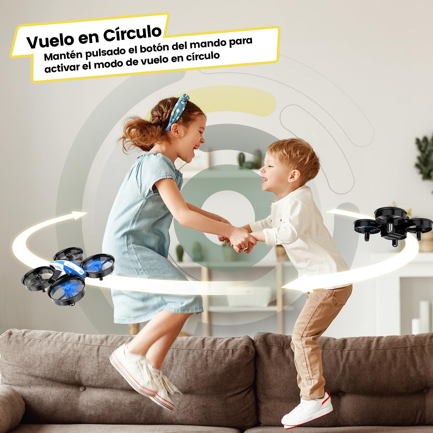Holy Stone HS210 Mini Drone para Niños y Principiantes RC Nano Quadcopter con Auto Hovering, 3D Flip, 3 Baterías, Azul