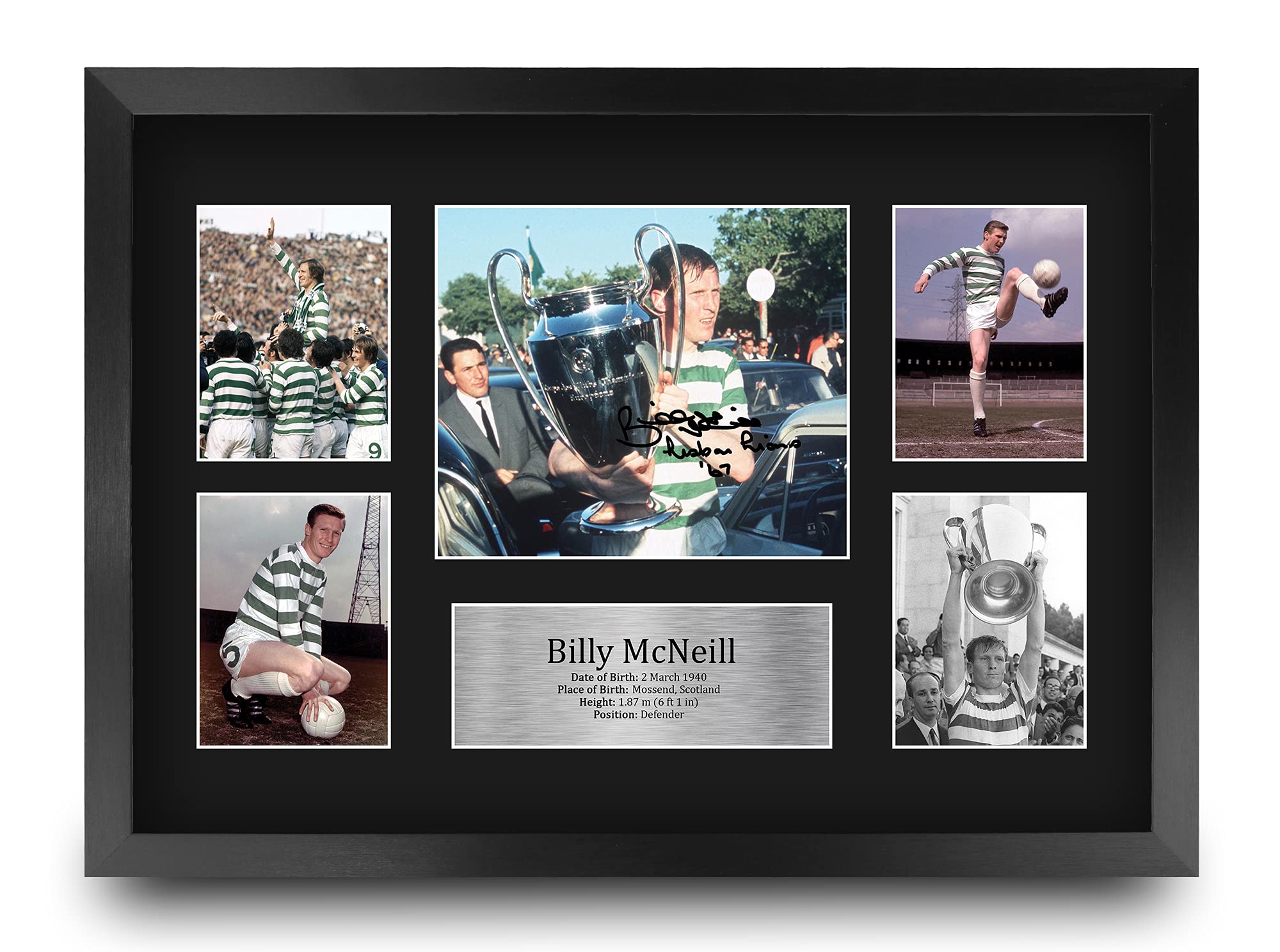 HWC Trading FR A3 Celtic Lisbon Lions 1967 EUFA Euro Cup Vincitori stampato cimeli autografato autografo per tifosi di calcio e tifosi, formato A3