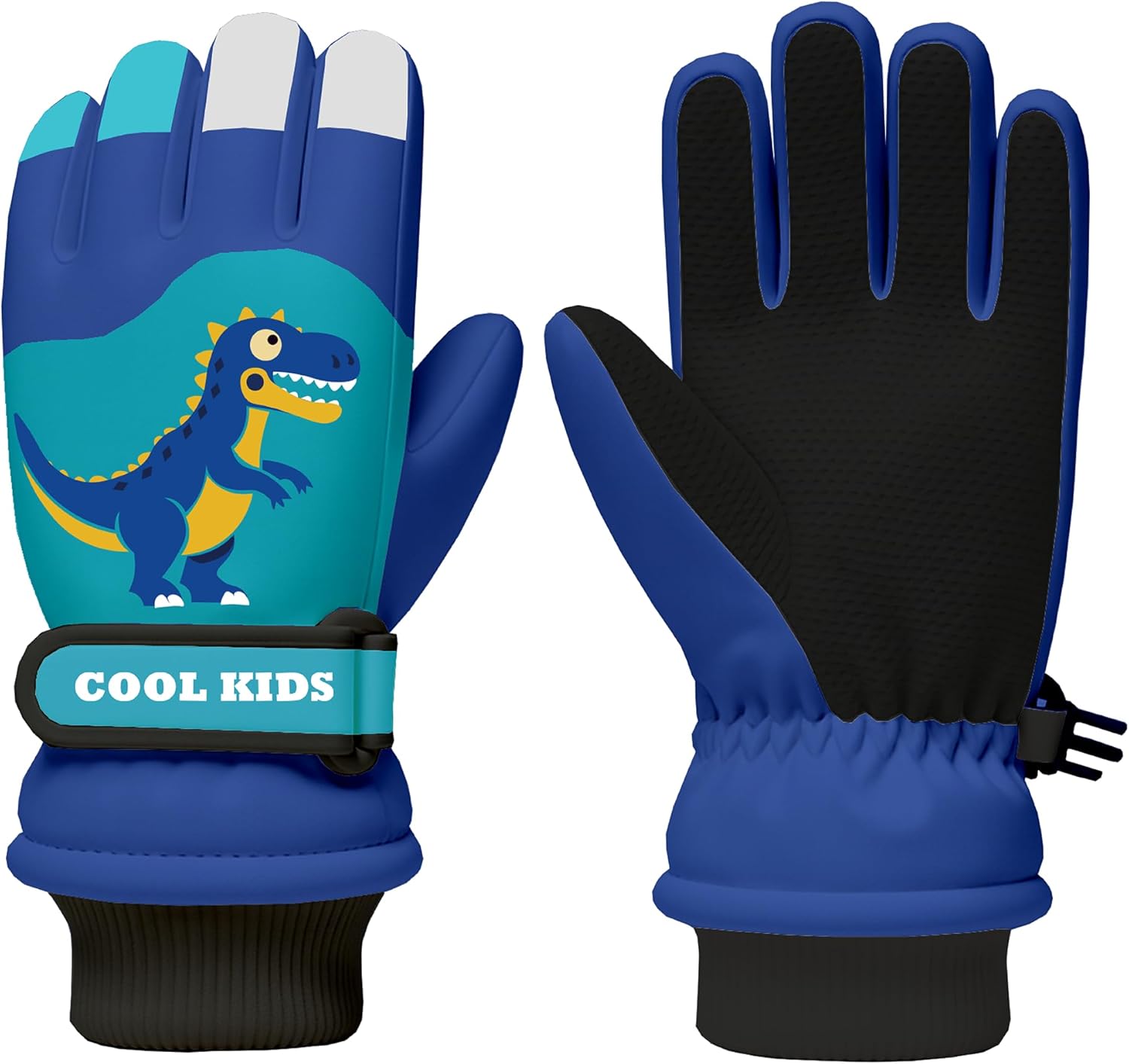Kids Winter Snow Ski Gloves, Waterproof Cold Weather Insulated Outdoor Snowboard Gloves for Toddler Boys 3-11Y