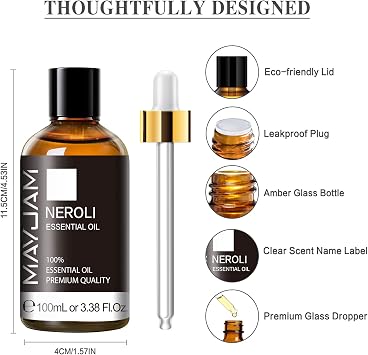 MAYJAM 100ML/3.38FL.OZ Neroli Essential Oil and Jasmine Essential Oil