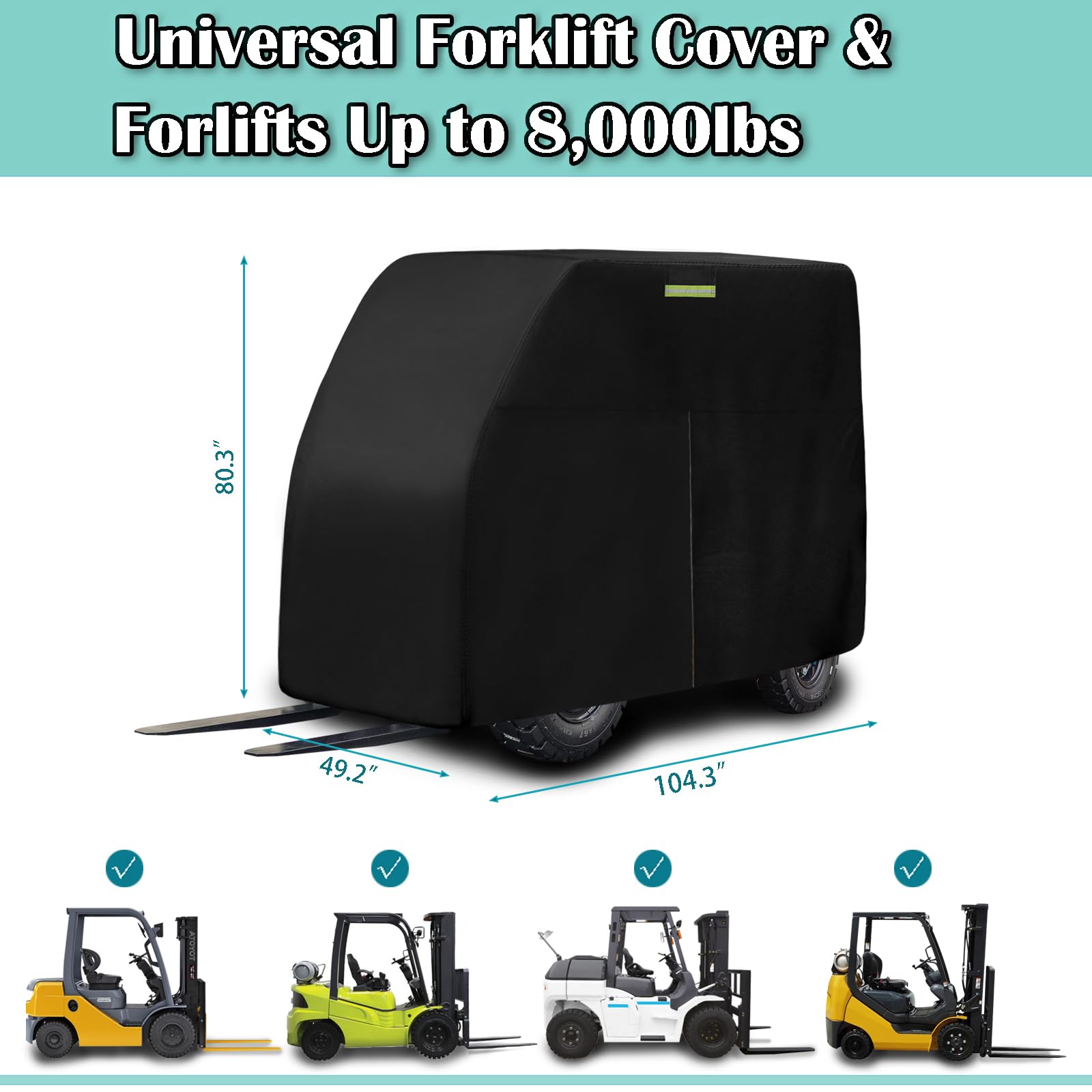 Amazon.co.jp: フォークリフトカバー 防水 全天候型 最大8000