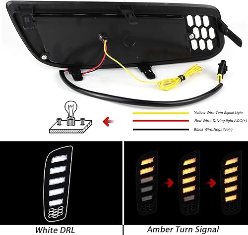 Miniatura 5 de BINQIGOO Luces antiniebla LED para parachoques delantero compatibles con Mazda CX-50 2023-2024 DRL Accesorios para lámparas de señal de giro
