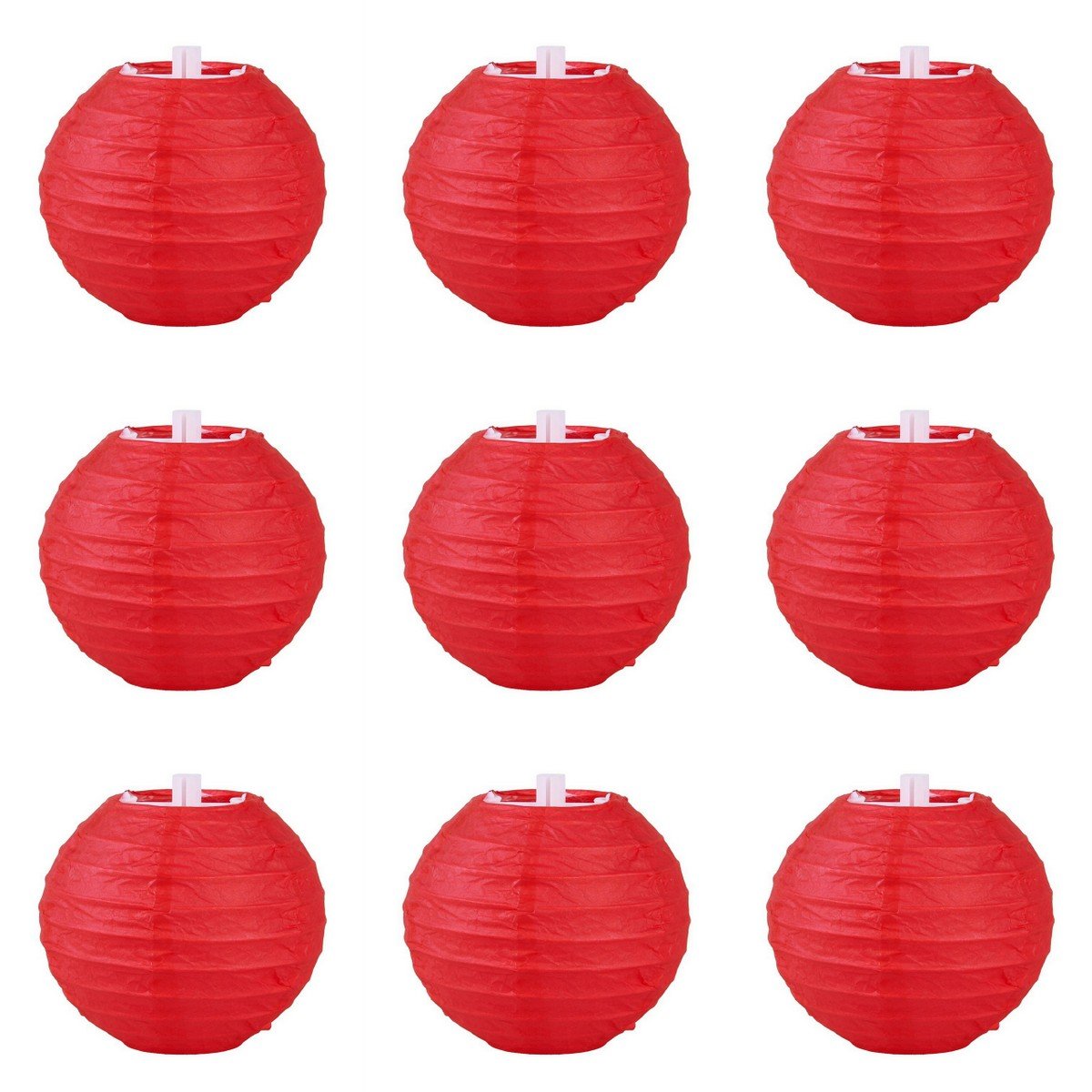 YueLian Lanterne Cinese Colorato Rotonde Serie, Confezione da 9 pezzi, 40 cm (Blu)
