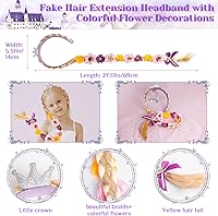 Vista 4 de Meland Vestido de princesa - Vestido de princesa para niñas con juguetes de princesa, regalo de cumpleaños de Navidad para niñas de 3 a 8 años