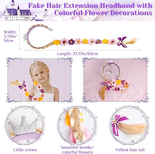 Miniatura 4 de Meland Vestido de princesa - Vestido de princesa para niñas con juguetes de princesa, regalo de cumpleaños de Navidad para niñas de 3 a 8 años