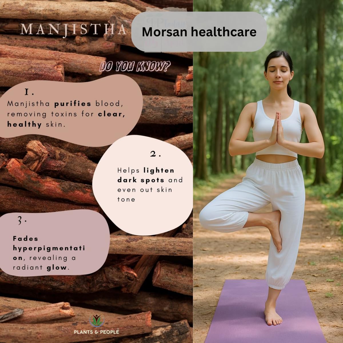 Manjistha Kapseln – Ayurveda Kräuterergänzung – Rubia Cordifolia Pulver – Pflanzlich, Vegan, Natürlich, 60 Kapseln (Packung mit 2) (2er - Pack)