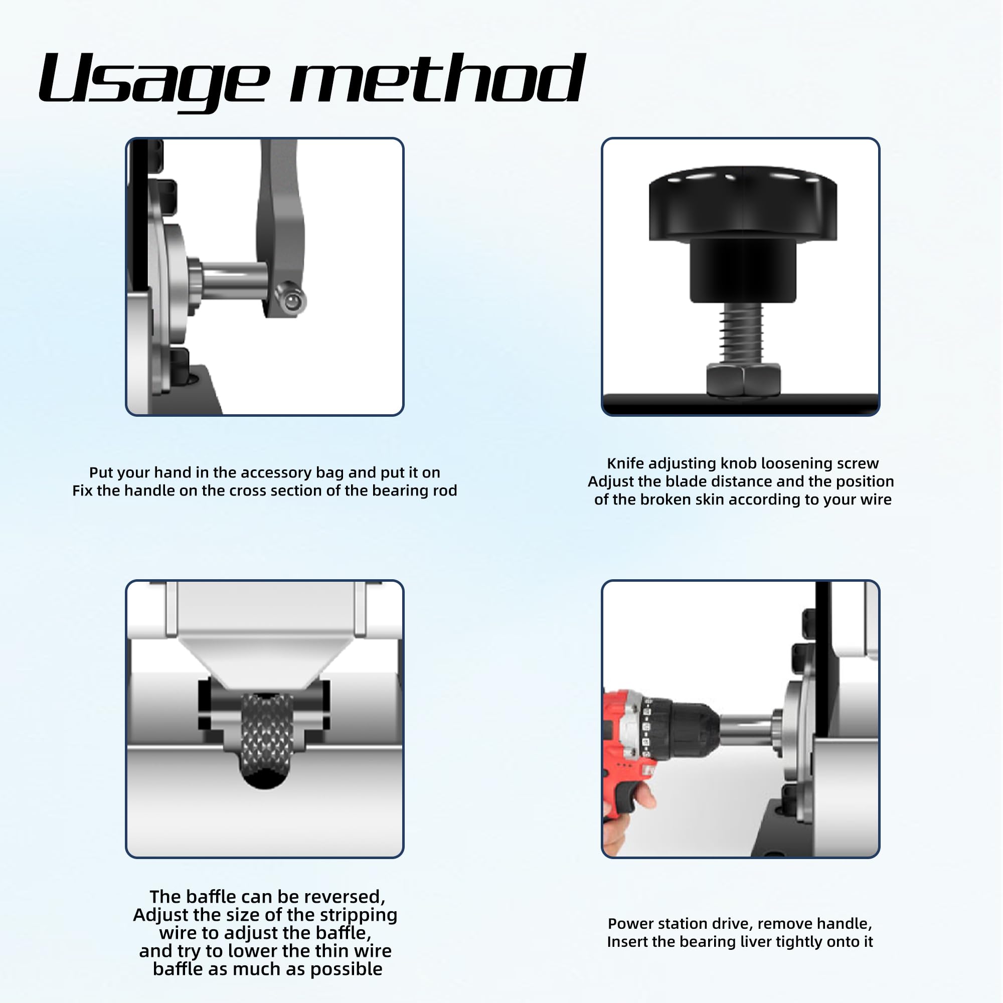 SMVAUON Original Drill Power Wire Stripper Easy Manual Wire Stripping, Copper Wire Stripper, Copper Scrap Recycling
