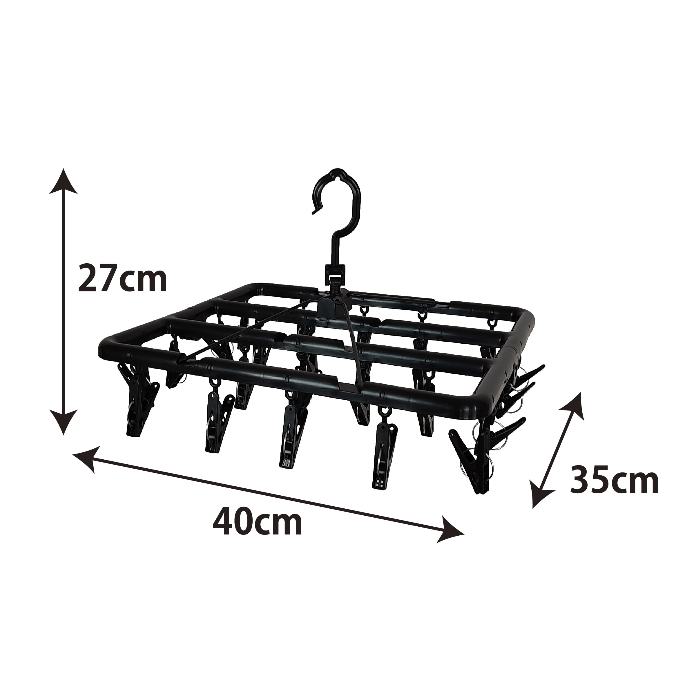 Amazon.co.jp: ニシダ(Nishida) 角ハンガー プラ24PP ピンチ24個付