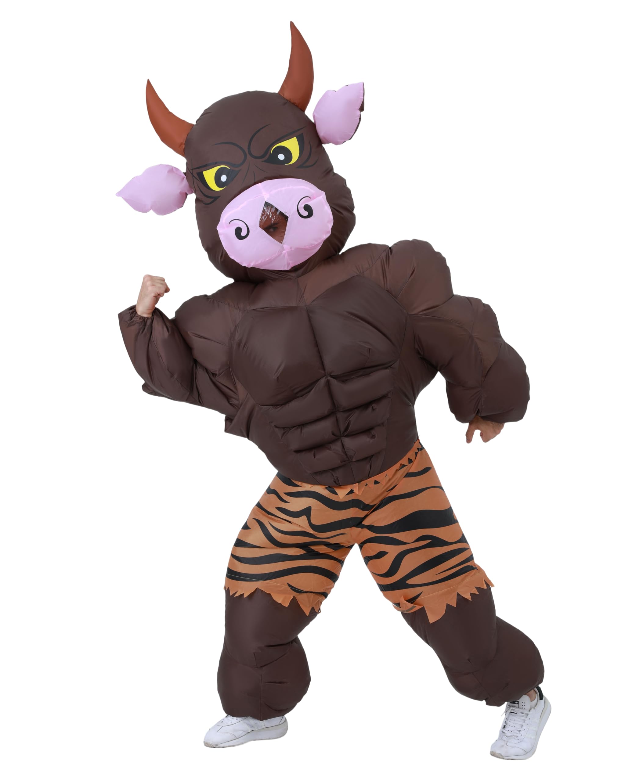 FXICH Costume gonfiabile da mucca per adulti, Costume di Halloween per adulti, Costumi gonfiabili, Costume gonfiabile unisex per adulti nero