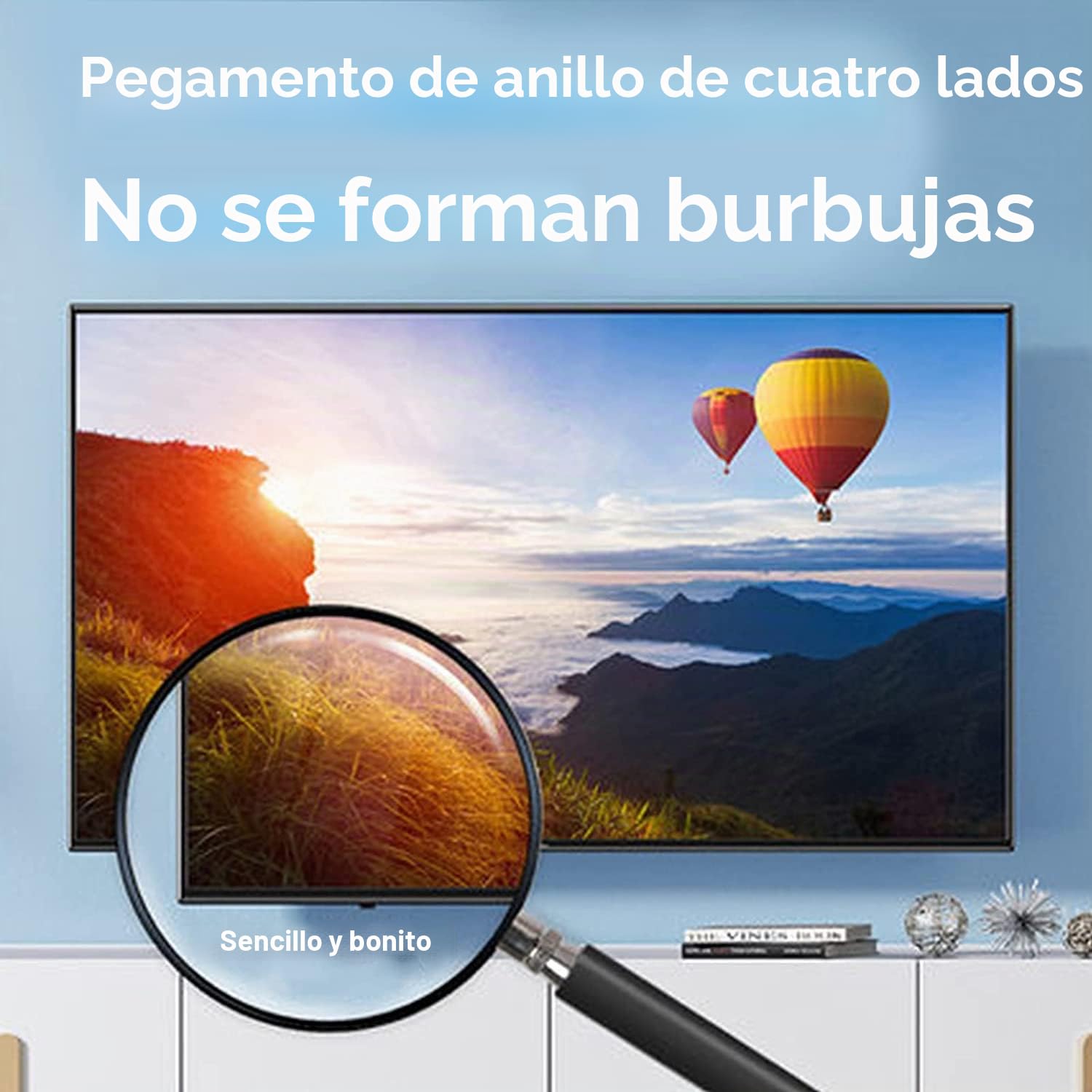 Protector de pantalla de TV antirreflejos de 55 pulgadas, protector de pantalla antiluz azul que filtra la luz azul [antirreflejos] [antiultravioleta] película protectora para LCD, LED, 4K OLED y QLED