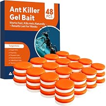 48 Pack Slow-Acting Ant Bait Gel Stations for Indoor & Outdoor Eliminate Entire Ant Colony, Effective Carpenter Ant Killer Ant Traps for Home Kitchen Bathroom, Long Lasting Ant Gel Bait, Ready-to-Use