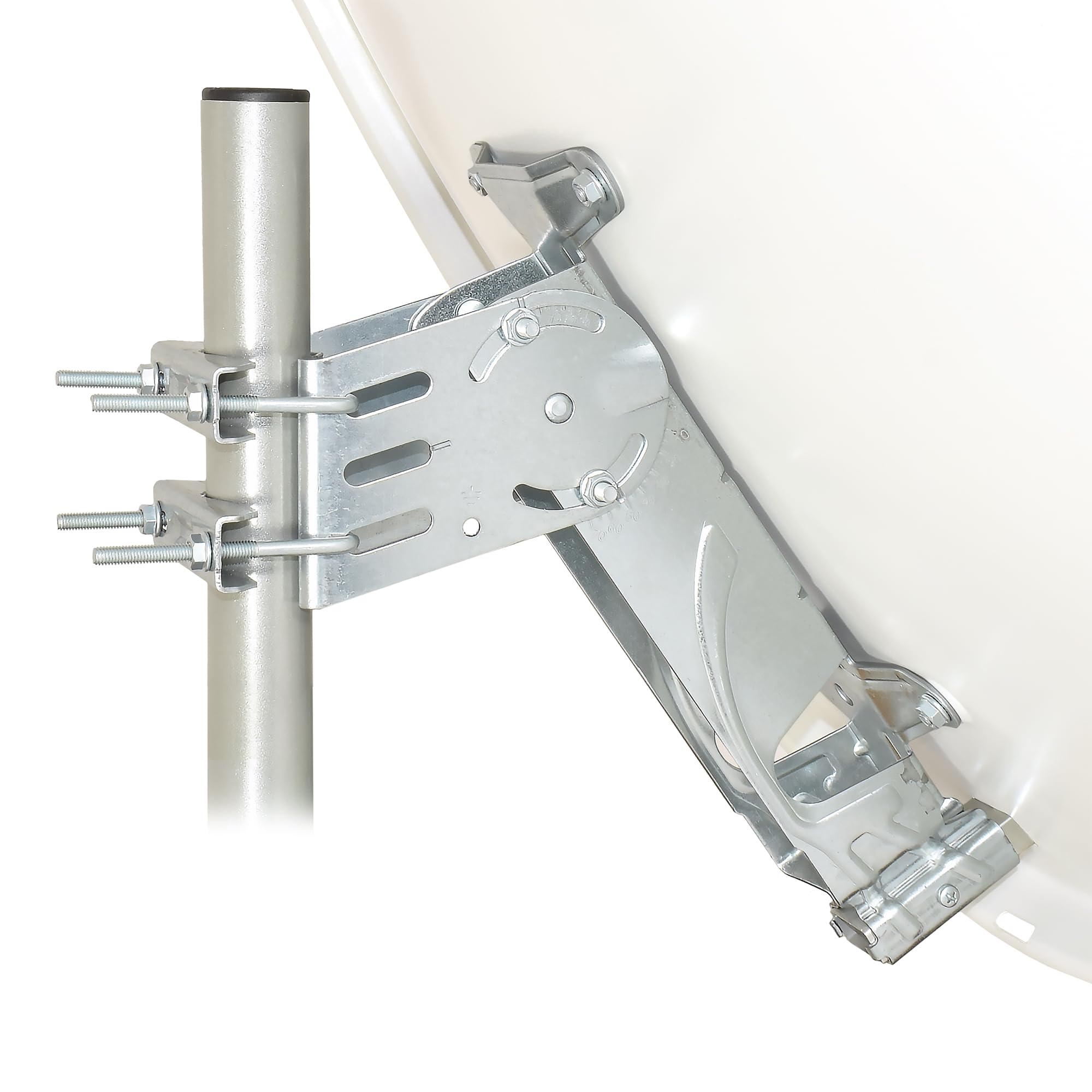 Satellitenschüssel 80cm HDTV 4K UHD Antenne Anlage hellgrau