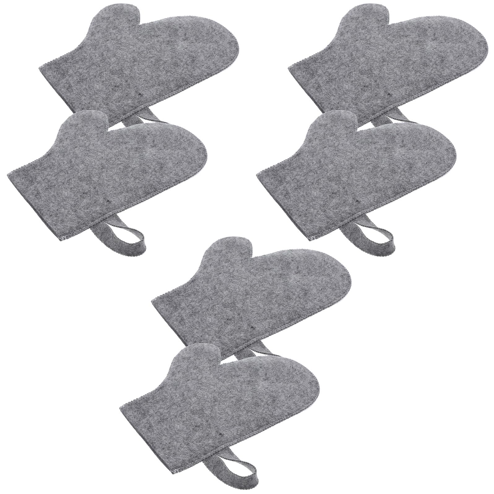 6 Piezas Unidades Guantes de Fieltro para Sauna Absorbentes y Transpirables Resistentes al Calor Diseño Cómodo y Secado Rápido para Spa Baño y Relajación Casa
