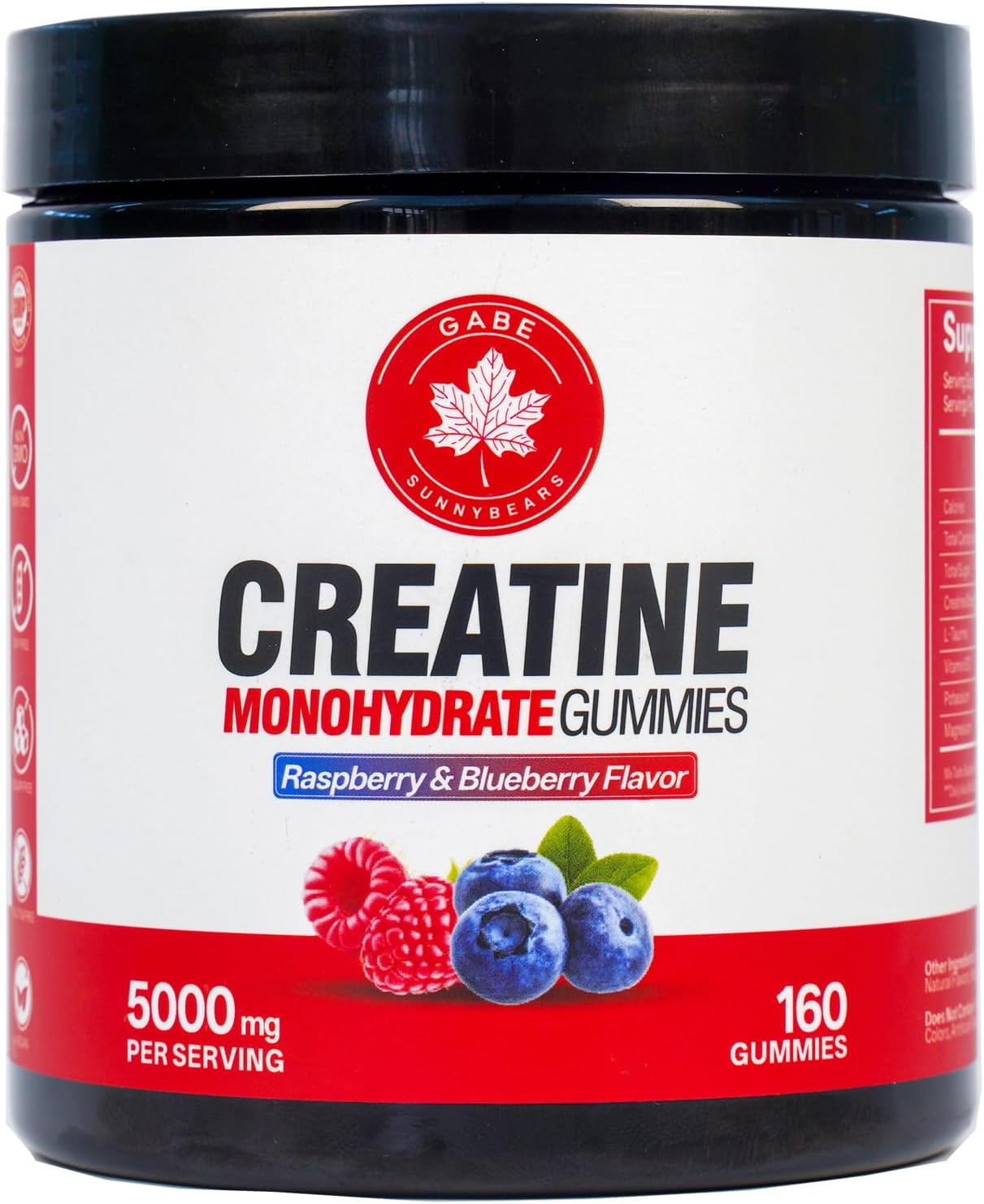 99.9% Creatine Monohydrate Gummies 5000mg for Men & Women,with Taurine & B12, Muscle Growth & Energy Support, Raspberry