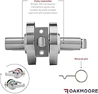 Vista 5 de Manija de puerta comercial OAKMOORE Cerradura para baño vacante, ocupado y comercial para baño público y edificios industriales