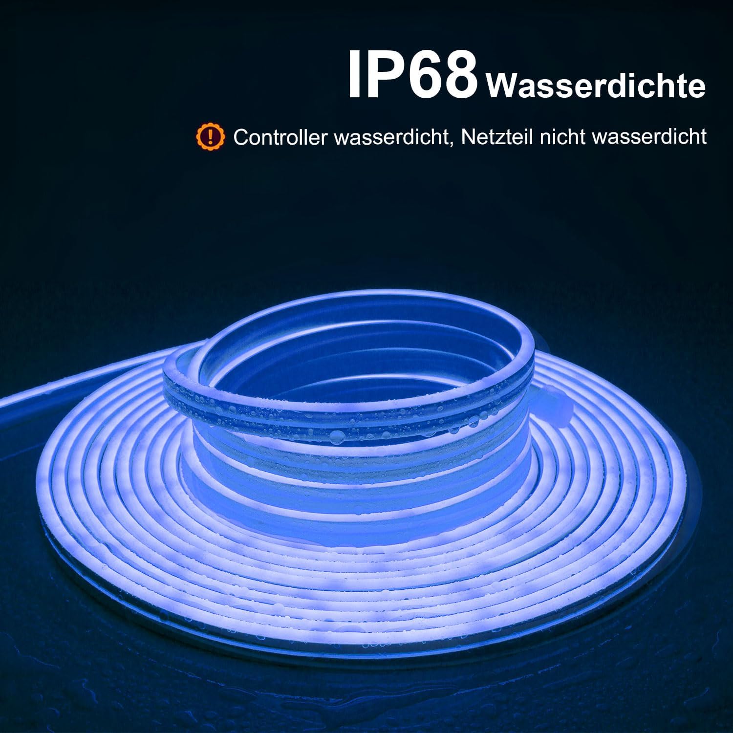 RGB Neon LED Strip Wasserdicht, IP68 LED Streifen Aussenbereich Schlauch mit Bluetooth und Smart App, Outdoor Neon Light Flexible Musik Sync für Garten, Balkon, Terrasse (2 * 10M)